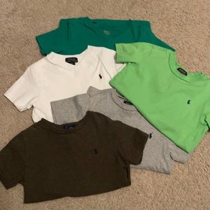 5 polo tees, one price!  Good condition!!